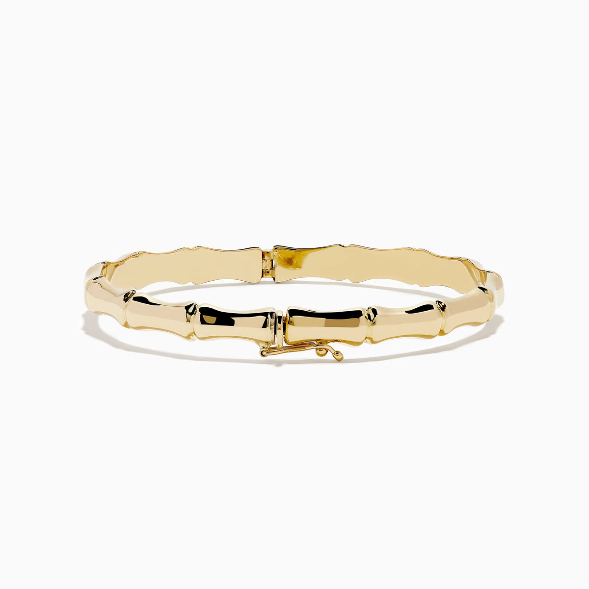 Bamboo Hinge Bangle in 14K Yellow Gold view 4