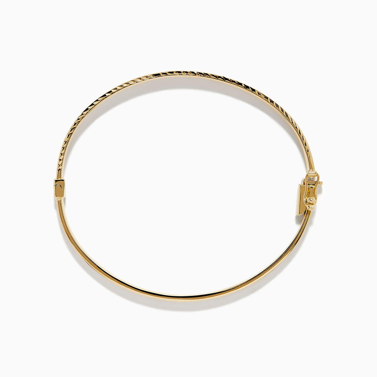 Hollow Hinge Bracelet in 14K Yellow Gold view 3