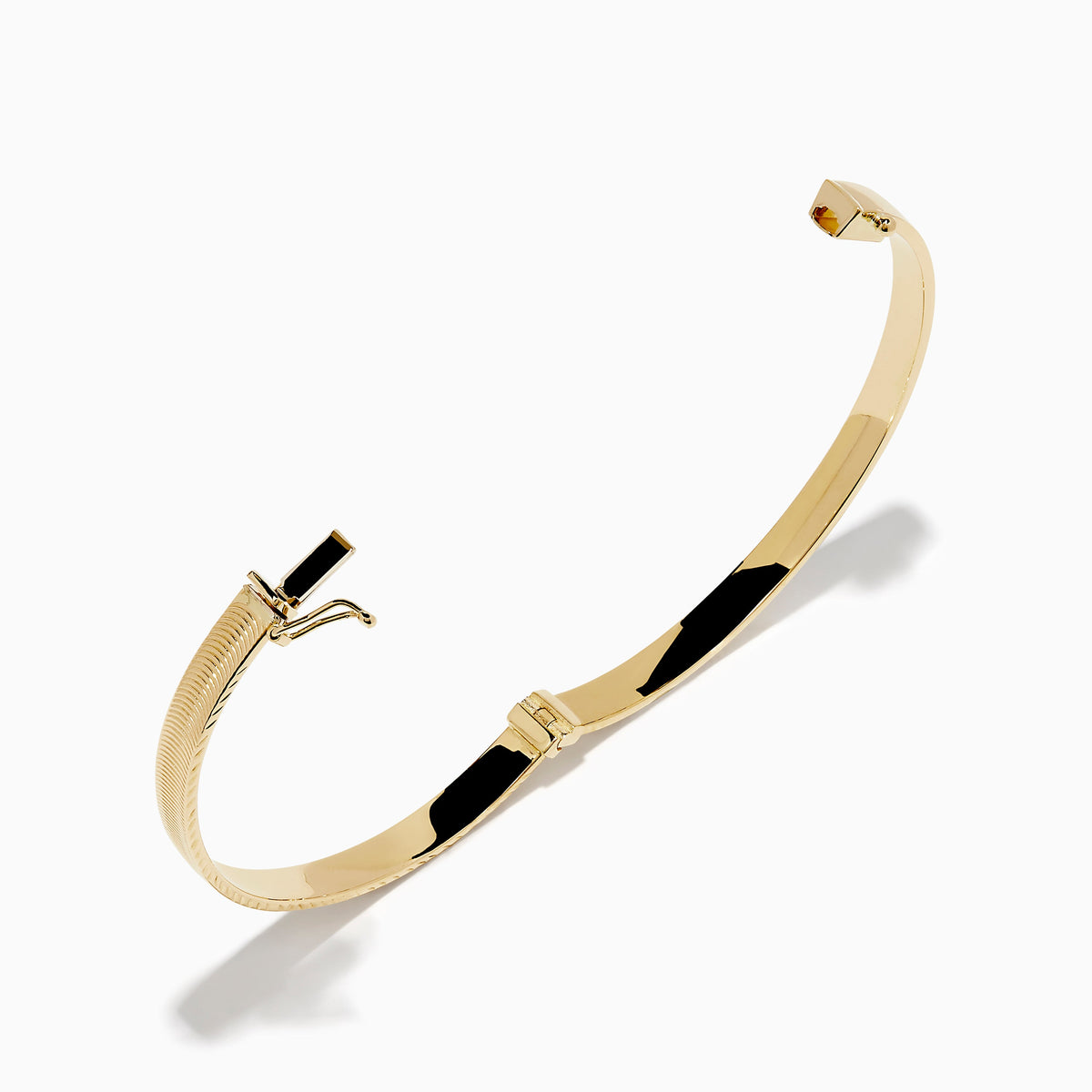 Hollow Hinge Bracelet in 14K Yellow Gold view 2