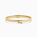 Hollow Hinge Bracelet in 14K Yellow Gold view 4