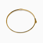 Pear Bezel Diamond Bangle in 14K Yellow Gold view 3