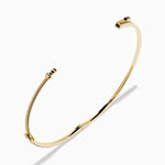 Pear Bezel Diamond Bangle in 14K Yellow Gold view 2