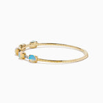Opal and Diamond Flexible Bangle in 14K Yellow Gold view 4