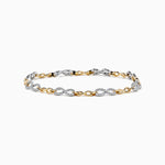 Diamond Infinity Tennis Bracelet in 14K Two Tone Gold, 0.53 ctw