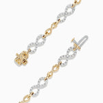 Diamond Infinity Tennis Bracelet in 14K Two Tone Gold, 0.53 ctw view 2