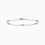 Bezel Diamond Bezel Bracelet in 14K White Gold view 3