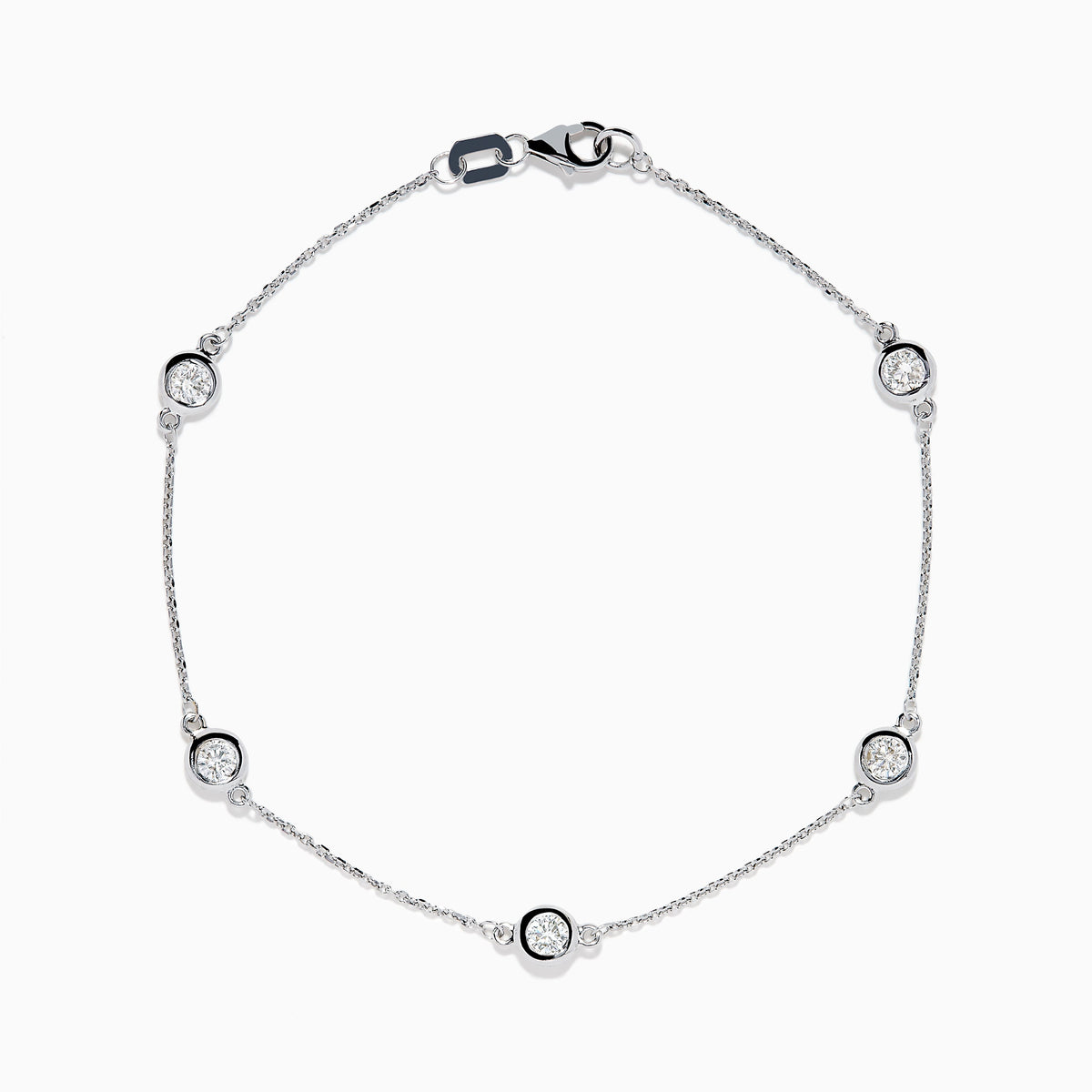 Bezel Diamond Bezel Bracelet in 14K White Gold