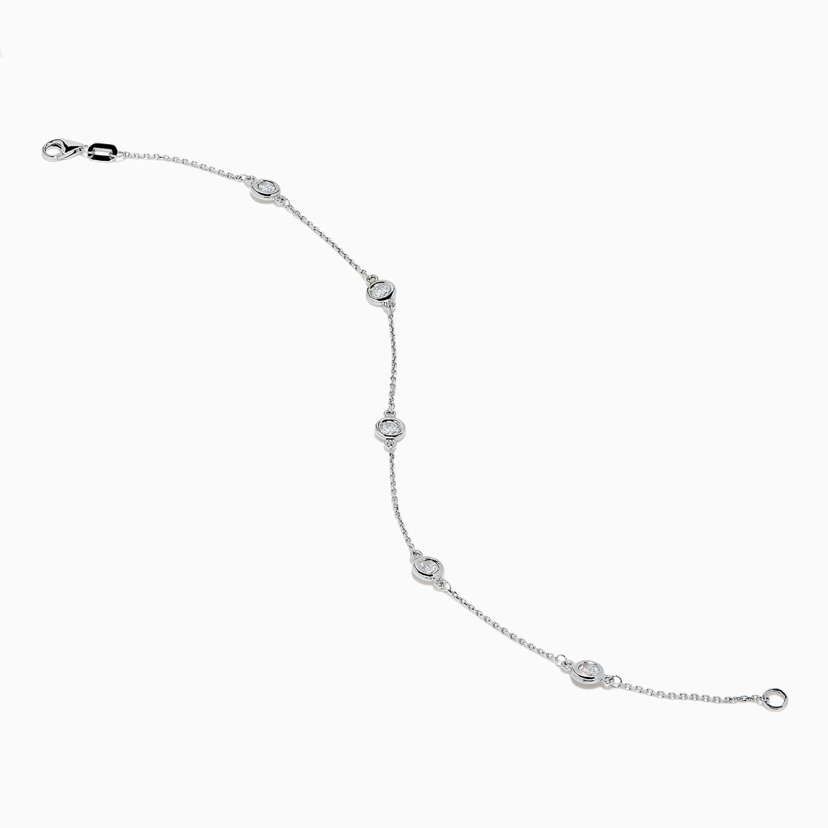 Bezel Diamond Bezel Bracelet in 14K White Gold view 2