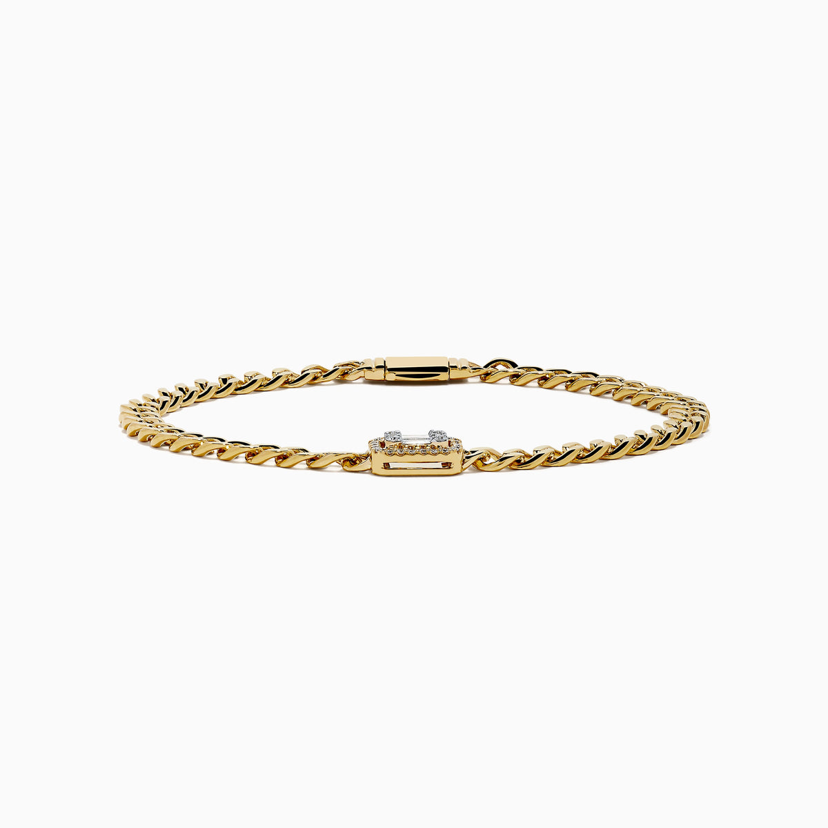 Diamond Bracelet in 14K Yellow Gold view 3