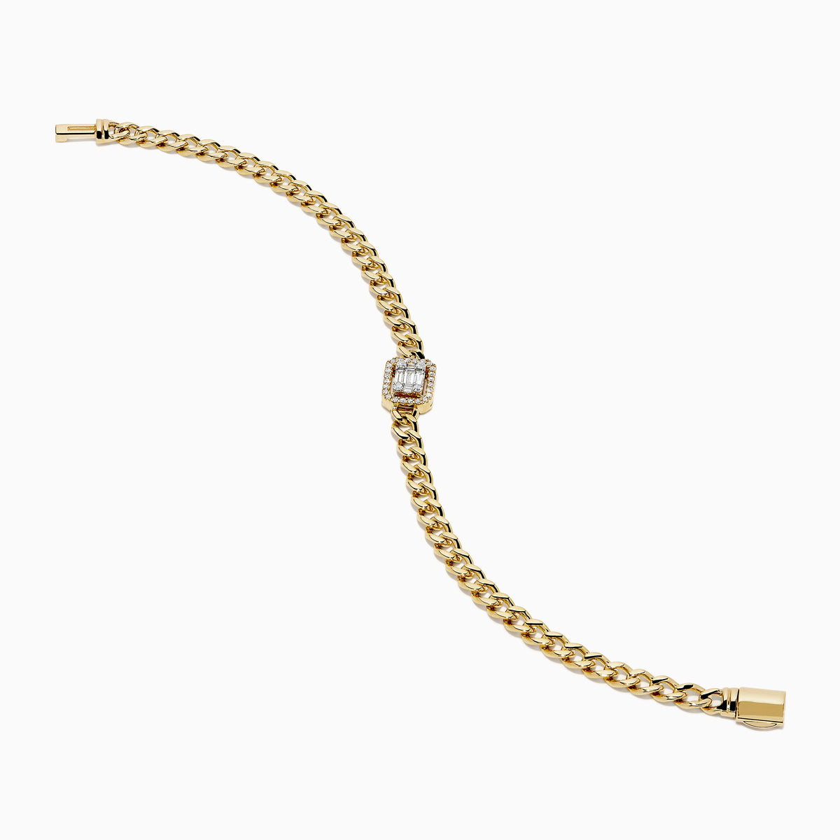 Diamond Bracelet in 14K Yellow Gold view 2