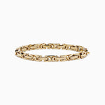 Hollow Byzantine Chain-Link Bracelet in 14K Yellow Gold