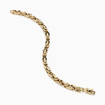 Hollow Byzantine Chain-Link Bracelet in 14K Yellow Gold view 2