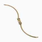 Diamond Panther Cuban Chain Bracelet in 14K Yellow Gold view 2