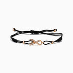 Diamond Pave Ribbon Bolo Bracelet in 14K Rose Gold