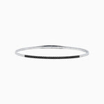 Black Diamond Bangle in 14K White Gold