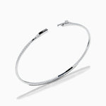 Black Diamond Bangle in 14K White Gold view 2