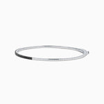 Black Diamond Bangle in 14K White Gold view 4