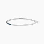Blue Diamond Bangle in 14K White Gold view 2