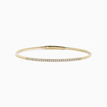 Pave Diamond Flexible Bangle in 14K Yellow Gold