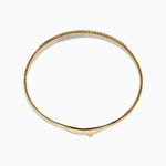 Pave Diamond Flexible Bangle in 14K Yellow Gold view 3
