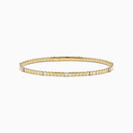 Diamond Station Flexible Bangle in 14K Yellow Gold