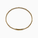 Diamond Station Flexible Bangle in 14K Yellow Gold view 3