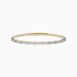 Diamond Station Flex Bangle in 14K Two Tone Gold