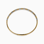 Diamond Station Flex Bangle in 14K Two Tone Gold view 3
