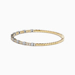 Diamond Station Flex Bangle in 14K Two Tone Gold view 4