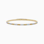 Diamond Flexible Bangle in 14K Two Tone Gold