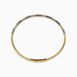 Diamond Flexible Bangle in 14K Two Tone Gold view 3