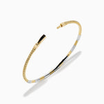 Diamond Flexible Bangle in 14K Two Tone Gold view 2
