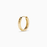 Channel Set Diamond Mini Hoop Earrings in 14K Yellow Gold view 4