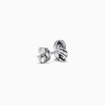 Pink Diamond Love Knot Earrings in 14K White Gold view 4