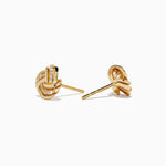 Diamond Love Knot Earrings in 14K Yellow Gold view 2