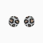 Espresso, Black and White Diamond Earrings in 14K Yellow Gold, 0.94 ctw