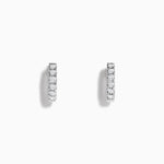 Diamond Huggie Earrings in 14K White Gold