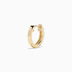 Diamond Pavé Huggie Earrings in 14K Yellow Gold view 4