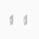 Diamond Huggie Earrings in 14K White Gold, 0.22 ctw