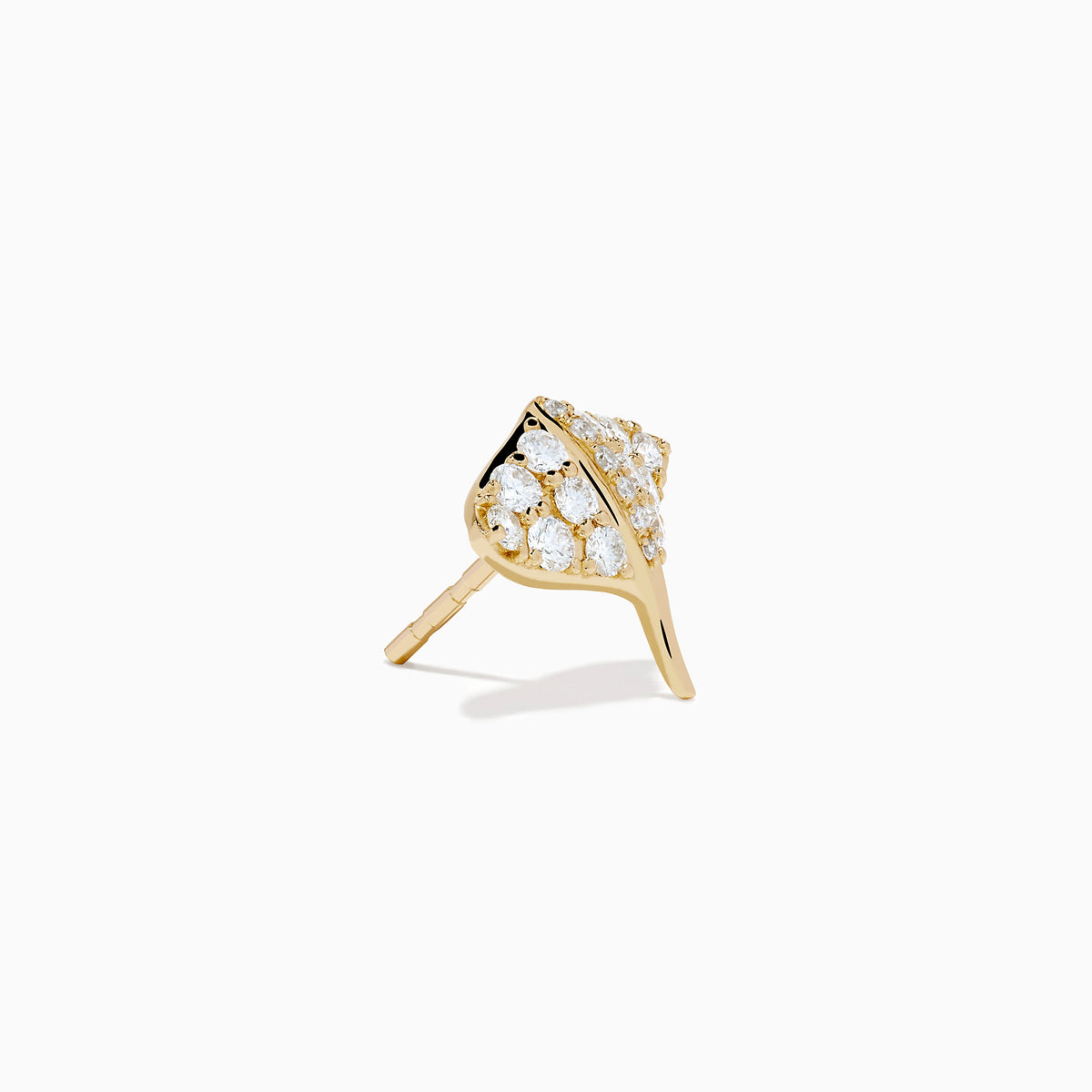 Diamond Pavé Stingray Stud Earrings in 14K Yellow Gold view 3