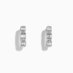 Diamond Hoop Earrings in 14K White Gold