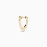 Diamond Tapered Pavé Huggie Earrings in 14K Yellow Gold view 4