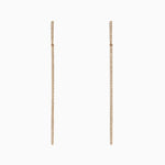 Diamond Vertical Drop Earrings in 14K Yellow Gold, 0.35 ctw