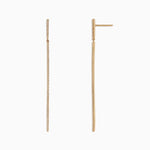Diamond Vertical Drop Earrings in 14K Yellow Gold, 0.35 ctw view 2