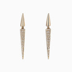 Geometric Drop Earrings in 14K Yellow Gold, 0.28 ctw
