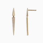 Geometric Drop Earrings in 14K Yellow Gold, 0.28 ctw view 2