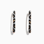 Diamond Leopard Spot Hoop Earrings in 14K Rose Gold, 0.78 ctw