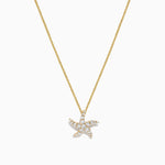 Diamond Starfish Pendant in 14K Yellow Gold, 0.36 ctw