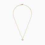 Diamond Starfish Pendant in 14K Yellow Gold, 0.36 ctw view 3