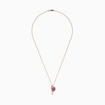 Ruby and Diamond Flamingo Pendant in 14K Rose Gold, 0.64 ctw view 2